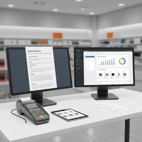 ATS-friendly sales associate resume layout with clear structure and retail skills