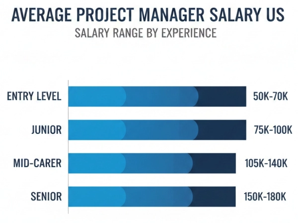 Average project manager salary range in the United States
