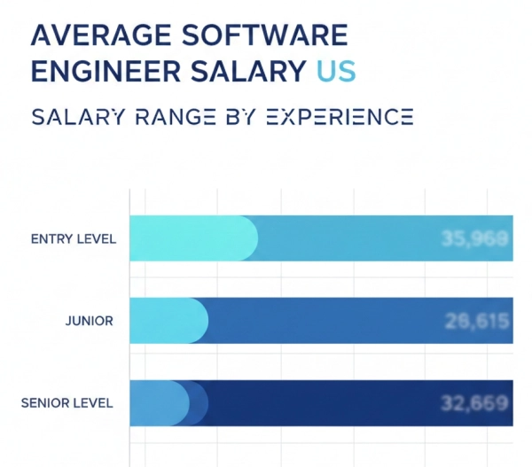 Average software engineer salary range in the United States