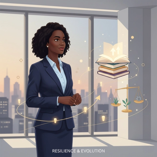 Professional reflecting on long-term career resilience and growth