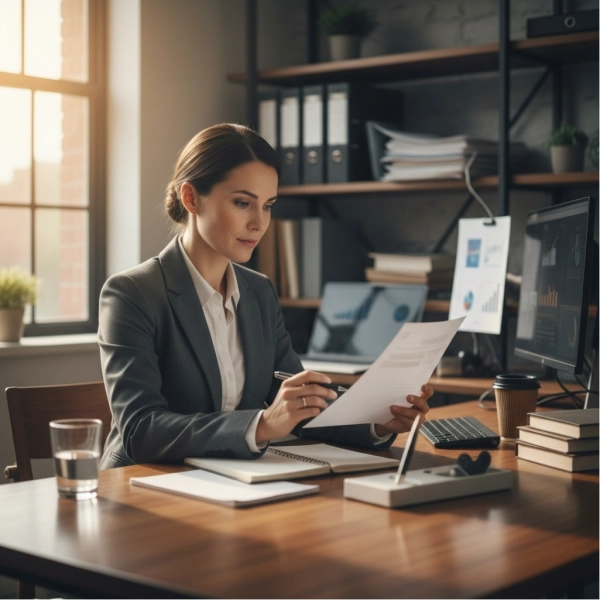Calm professional making clear decisions under work pressure