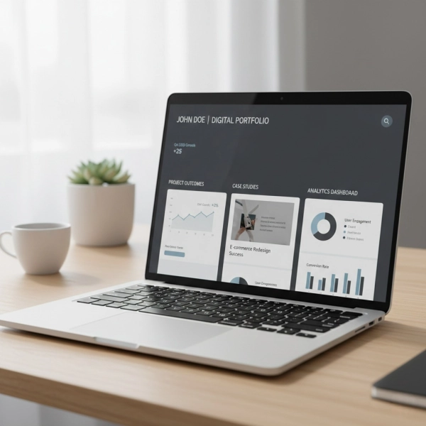 Career switcher portfolio showing real projects and measurable results