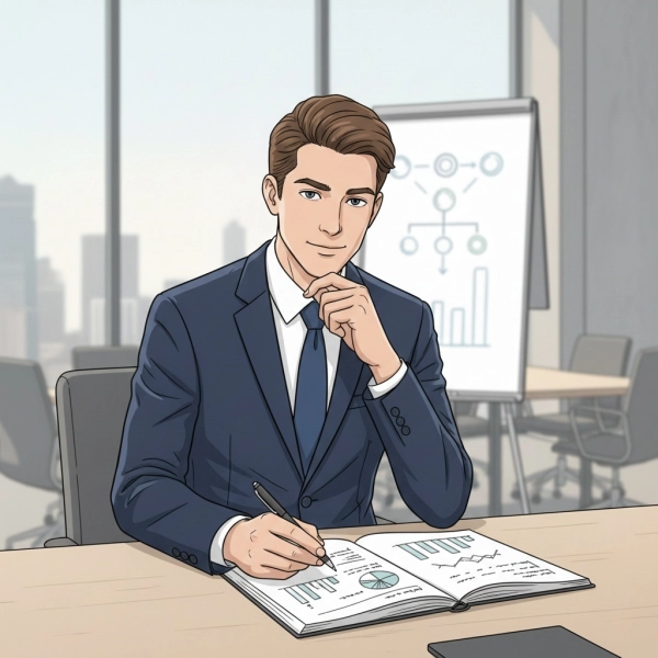 Analyzing data and business frameworks during a case study interview