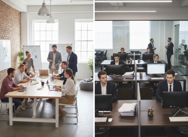 Comparing company culture and work environment when choosing a job