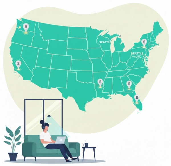 Customer service representative salaries by location and remote work in the United States