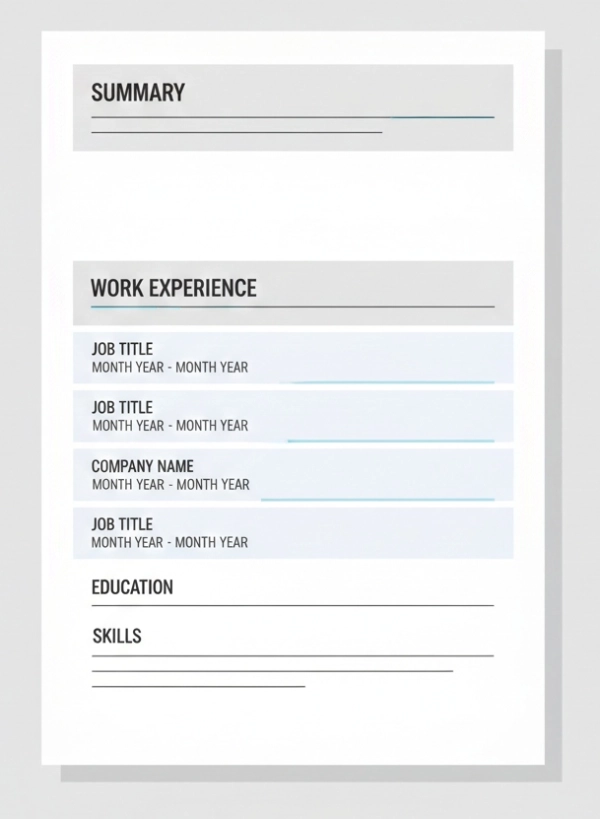 Customized resume summary and work experience tailored to a specific job role