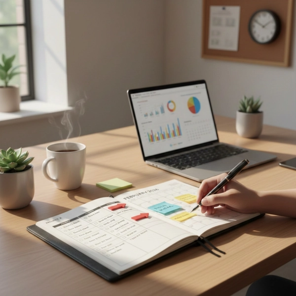 Planning daily tasks and prioritizing high-impact work for better productivity