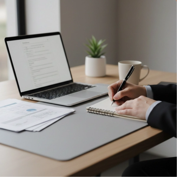 Employee documenting workplace incidents professionally and objectively