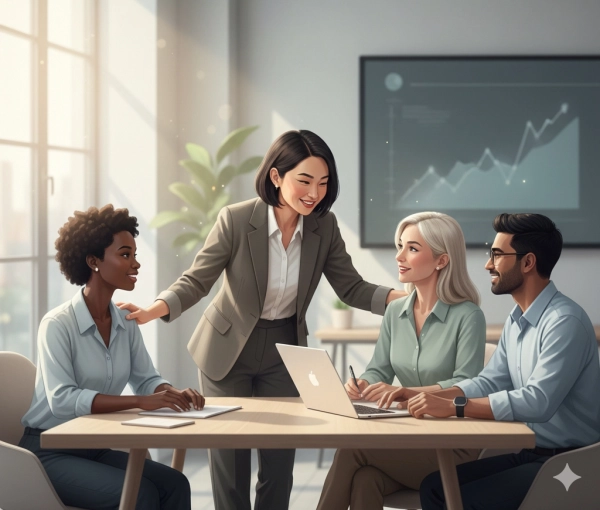 Emotional intelligence and leadership skills creating positive workplace relationships