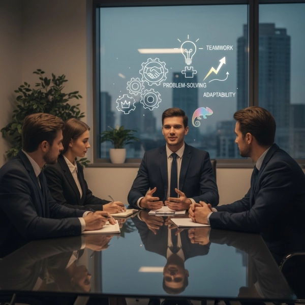 Hiring managers evaluating candidates through behavioral interview questions