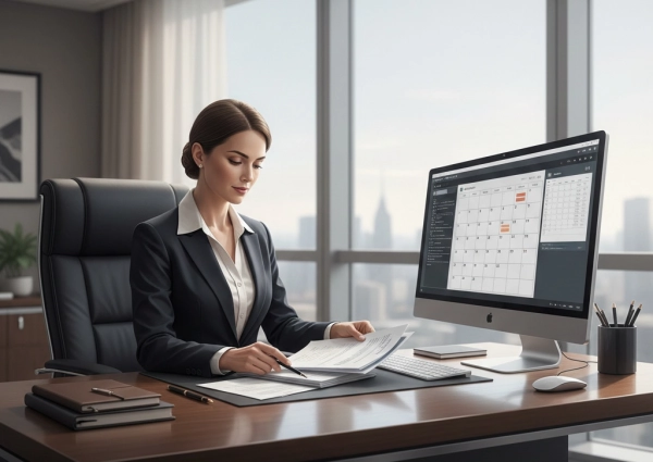 Executive administrative assistant supporting senior leadership with scheduling and coordination