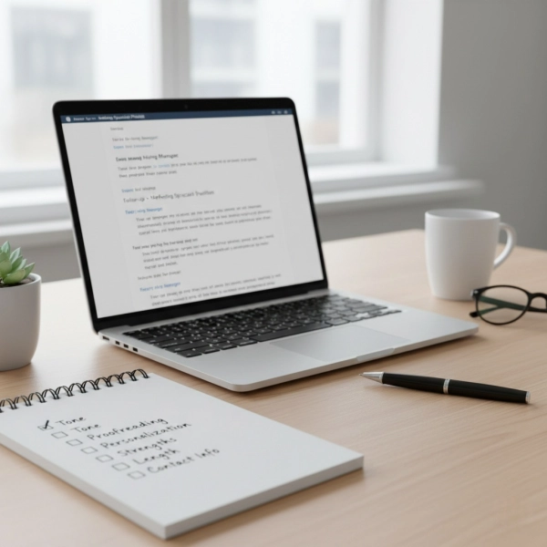 Checklist for reviewing a follow-up email before sending