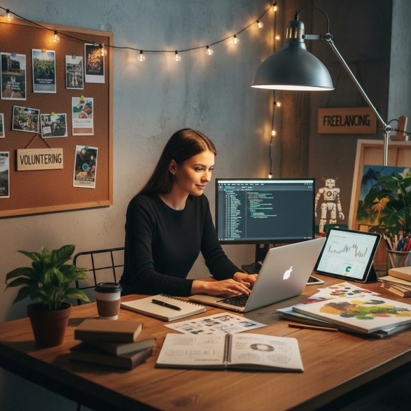 Building experience through projects, freelancing, and volunteering without being hired