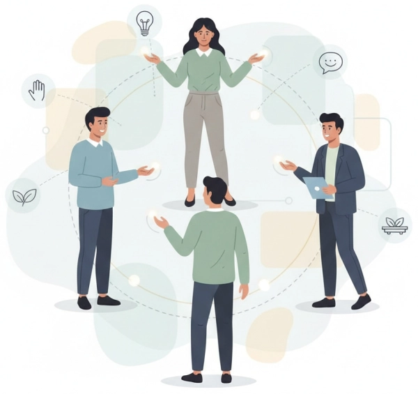 Informal leadership through influence rather than authority