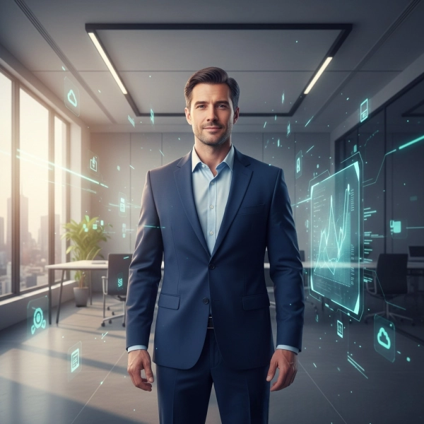 Professional staying confident and resilient in a changing modern workplace