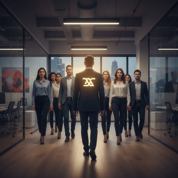 Leader leading by example to build trust and credibility in the team