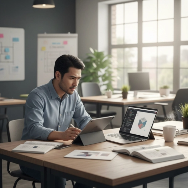 Employee learning new skills and embracing challenges at work