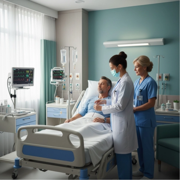 Licensed practical nurse providing direct patient care under supervision