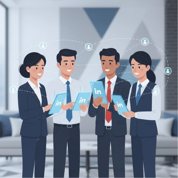 Job seeker communicating with recruiters on LinkedIn