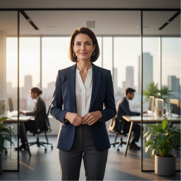 Professional maintaining composure and confidence in a challenging work environment