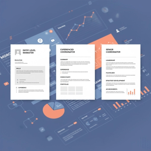 Marketing Coordinator resume examples for entry-level, mid-level, and senior marketing roles