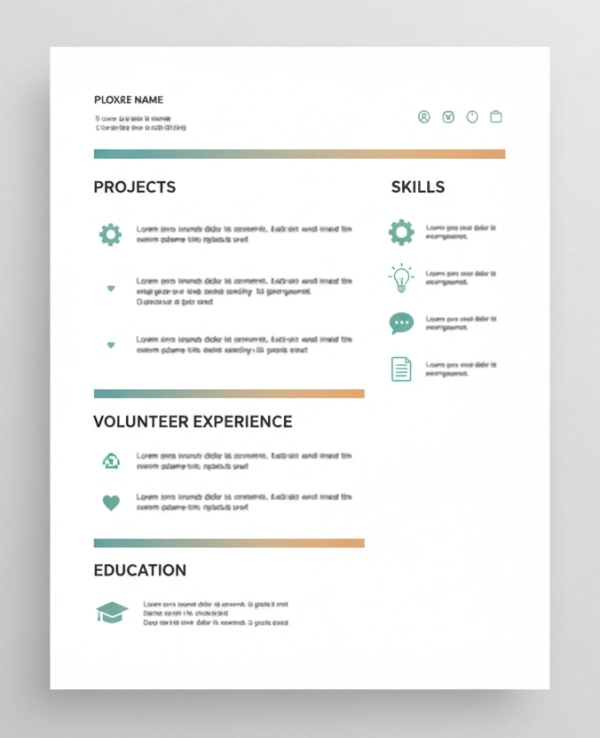 Resume examples for jobs with no experience highlighting projects and skills