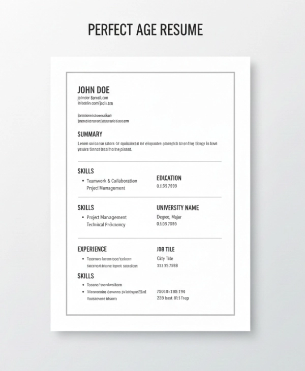 Clean one-page resume example for students and early-career professionals