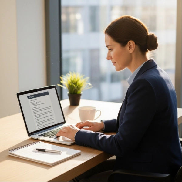Professional planning a strategic career exit from a toxic work environment