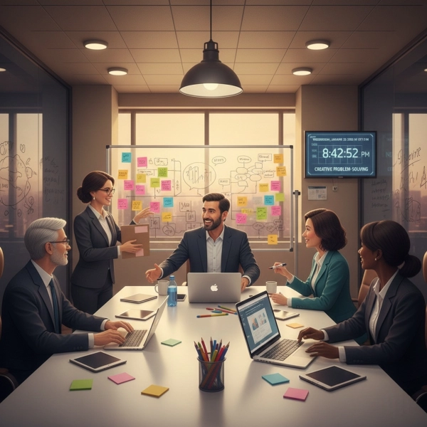 Problem-solving and creative teamwork activities that encourage innovation