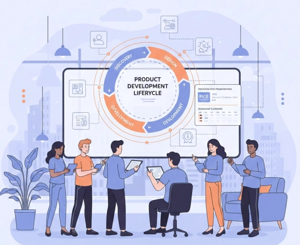Product development process and feature prioritization frameworks