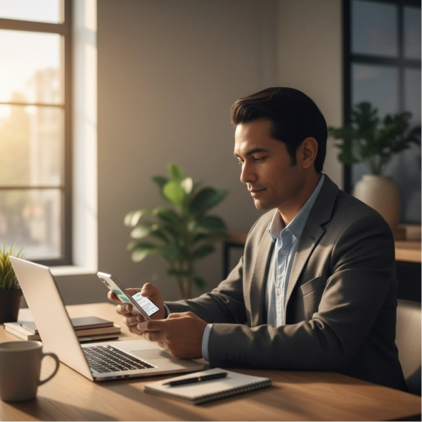 Job seeker responding professionally and promptly to recruiter messages