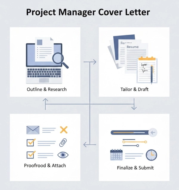Step-by-step process of writing a project manager cover letter