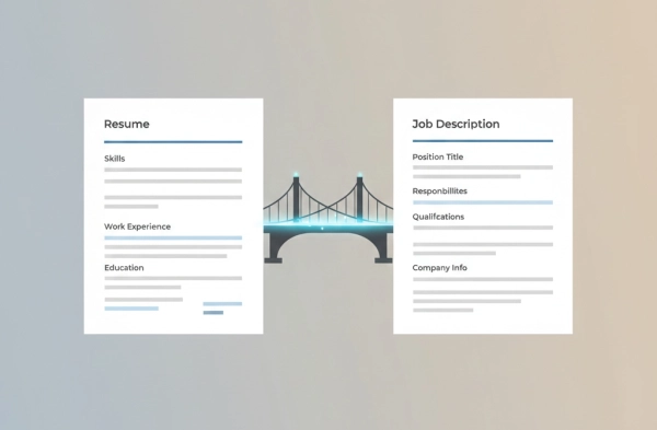 Cover letter acting as a bridge between a resume and a job description