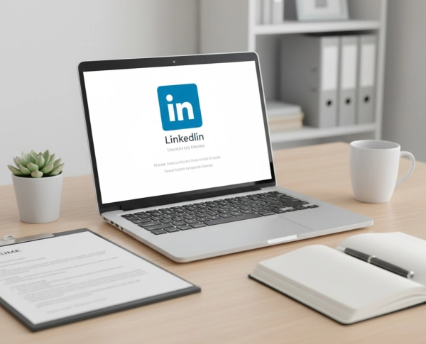 Job seeker preparing a professional resume and LinkedIn profile for recruiters