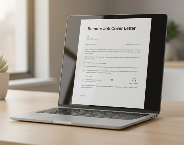 Example of a professional cover letter written for a remote job position
