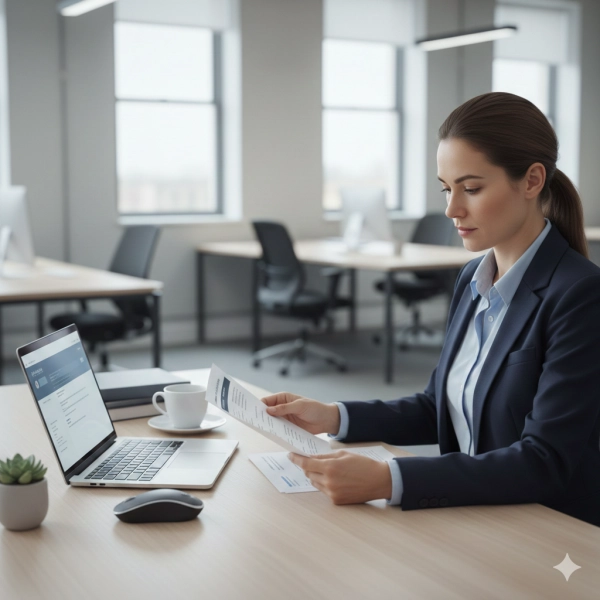 Resume being reviewed by a recruiter, highlighting the importance of making a strong first impression