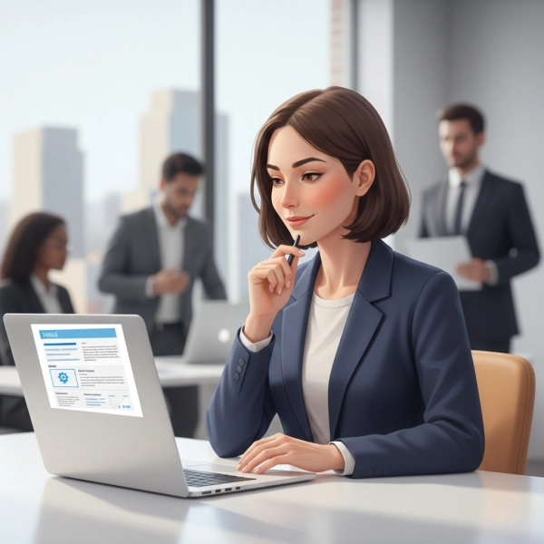 Recruiter viewing a student resume with a clear resume objective at the top