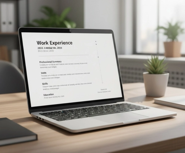 Reverse chronological resume format highlighting recent work experience and ATS-friendly structure