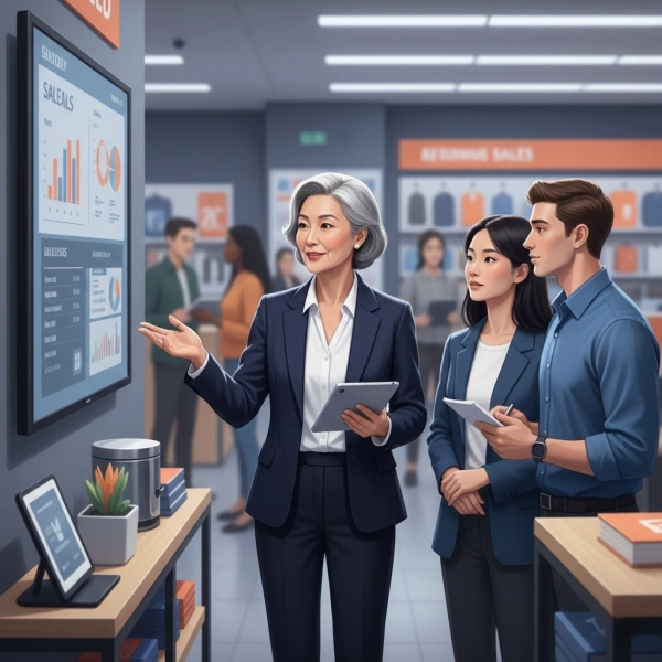 Senior sales associate leading retail operations and mentoring store associates