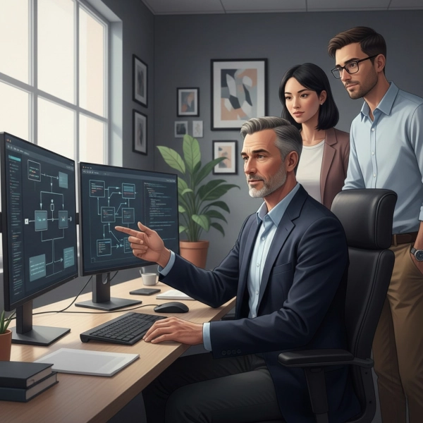 Senior software engineer leading system architecture and mentoring engineering teams