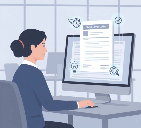 Benefits of using a short cover letter including readability, ATS-friendly design, and recruiter efficiency