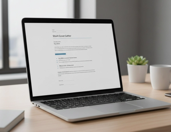 Short cover letter format highlighting concise structure and key skills for job applications