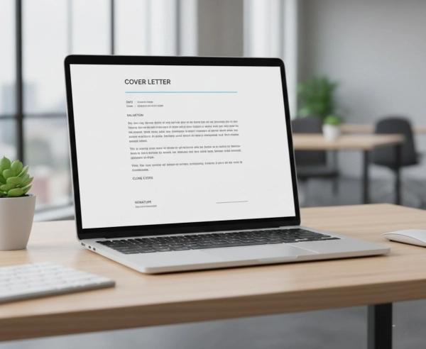 Simple cover letter with clean layout and professional formatting