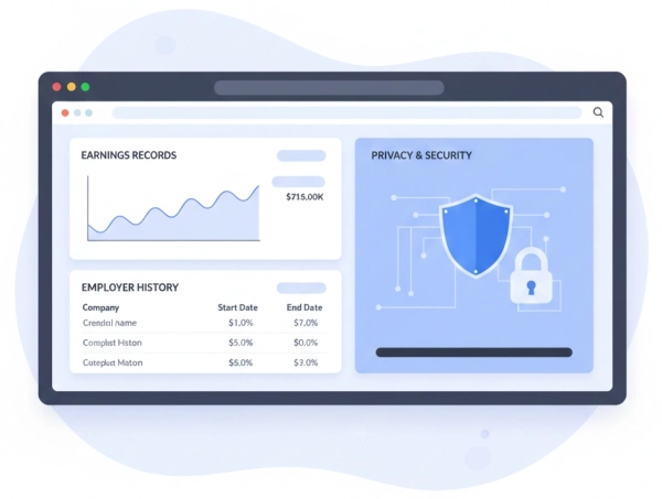 Checking work history through Social Security earnings record