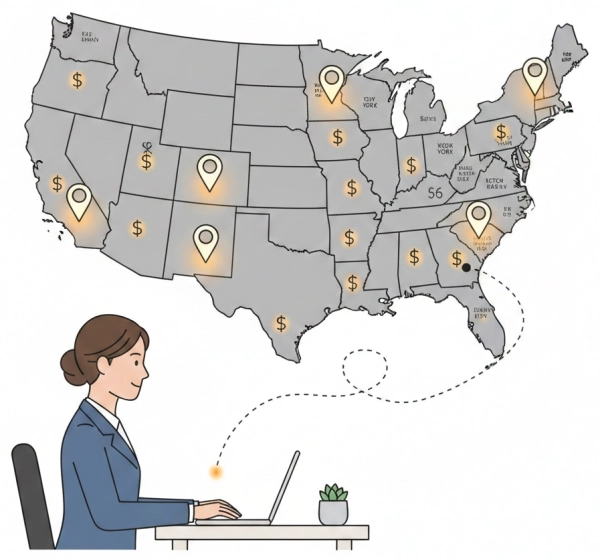 Software engineer salaries by location and remote work in the United States
