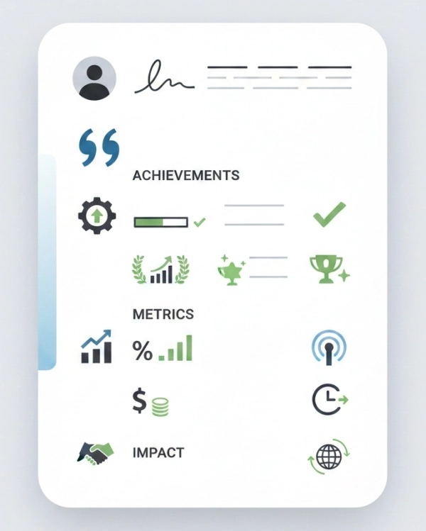 Example of a strong LinkedIn recommendation with measurable achievements