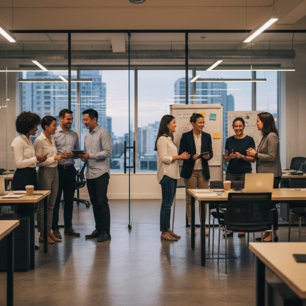 Strong workplace relationships creating a positive and collaborative work environment
