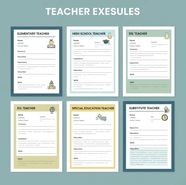 Teacher resume examples for elementary, high school, ESL, special education, and substitute teachers