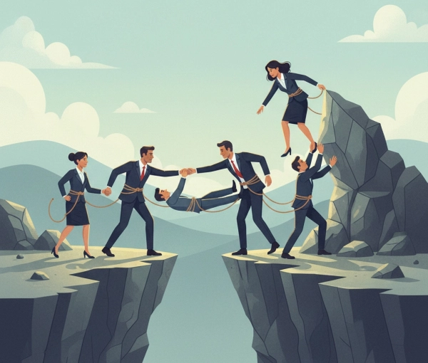 Team motivational quotes emphasizing trust and resilience at work