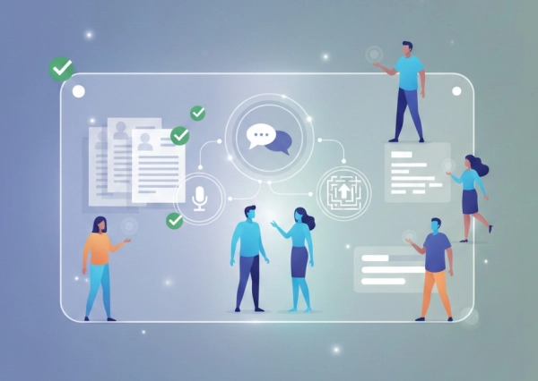 Visual representation of the Vocationic career platform with resume tools and practical career guidance